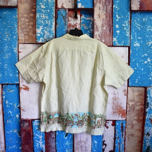 Men's Daniel Cremieux Short Sleeve Shirt Linen Italian Resort Cruise XLARGE Mult - Picture 5 of 8